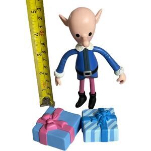 Rudolph Island of Misfit Toys Tall Elf Figure Vintage 2000 with Presents READ